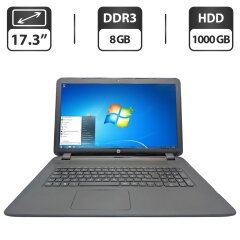 Ноутбук Б-класс HP 17-155nb / 17.3" (1600x900) TN / AMD A6-6310 (4 ядра по 2.4 GHz) / 8 GB DDR3 / 1000 GB HDD / AMD Radeon R4 Graphics / WebCam / DVD-ROM Ноутбук Б-класс HP 17-155nb / 17.3" (1600x900) TN / AMD A6-6310 (4 ядра по 2.4 GHz) / 8 GB DDR3 / 1000 GB HDD / AMD Radeon R4 Graphics / WebCam / DVD-ROM