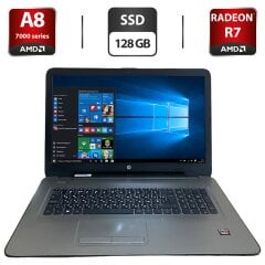 Ноутбук Б-класс HP 17-y004no / 17.3" (1600x900) TN / AMD A8-7410 (4 ядра по 2.2 - 2.5 GHz) / 16 GB DDR3 / 128 GB SSD / AMD Radeon R7 M340, 2 GB GDDR3, 64-bit / WebCam / HDMI