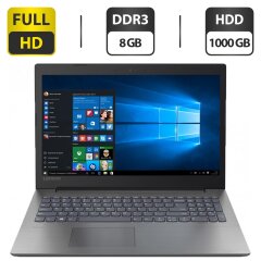 Ноутбук Б-класс Lenovo V330-15IKB / 15.6" (1920x1080) TN / Intel Core i5-8250U (4 (8) ядра по 1.6 - 3.4 GHz) / 8 GB DDR4 / 1000 GB HDD / Intel UHD Graphics 620 / WebCam / DVD-ROM / HDMI / Windows 10 Pro