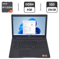 Ноутбук Dell Inspiron 3585 / 15.6" (1366x768) TN / AMD Ryzen 3 2200U (2 (4) ядра по 2.5 - 3.4 GHz) / 8 GB DDR4 / 256 GB SSD / AMD Radeon Vega 3 Graphics / WebCam