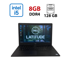 Ноутбук Dell Latitude 3590 / 15.6" (1366x768) TN / Intel Core i5-8250U (4 (8) ядра по 1.6 - 3.4 GHz) / 8 GB DDR4 / 128 GB SSD / Intel UHD Graphics 620 / WebCam