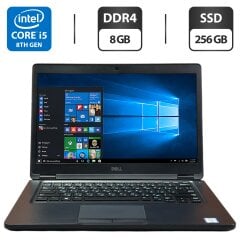 Ноутбук Б-класс Dell Latitude 5490 / 14" (1920x1080) IPS / Intel Core i5-8350U (4 (8) ядра по 1.7 - 3.6 GHz) / 8 GB DDR4 / 256 GB SSD / Intel UHD Graphics 620 / WebCam