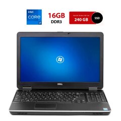 Ноутбук Dell Latitude E6540 / 15.6" (1920x1080) TN / Intel Core i7-4600M (2 (4) ядра по 2.9 - 3.6 GHz) / 16 GB DDR3 / 240 GB SSD / Intel HD Graphics 4600 / WebCam