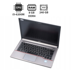 Ноутбук Fujitsu LifeBook E746 / 14" (1333x768) TN / Intel Core i5-6200U (2 (4) ядра по 2.3 - 2.8 GHz) / 8 GB DDR4 / 240 GB SSD / Intel HD Graphics 520 / WebCam