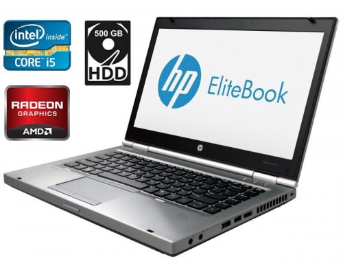 Ноутбук HP EliteBook 8470p / 14" (1366x768) TN / Intel Core i5-3340M (2 (4) ядра по 2.7 - 3.4 GHz) / 8 GB DDR3 / 500 GB HDD / AMD Radeon HD 7570M, 1 GB GDDR5, 64-bit / DisplayPort