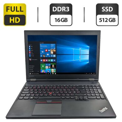 Ноутбук Lenovo ThinkPad L560 / 15.6" (1920x1080) TN / Intel Core i7-6600U (2 (4) ядра по 2.6 - 3.4 GHz) / 16 GB DDR3 / 512 GB SSD / Intel HD Graphics 520 / WebCam / DVD-ROM