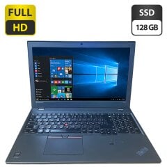 Ноутбук Lenovo ThinkPad T550 / 15.6" (1920x1080) IPS / Intel Core i5-5300U (2 (4) ядра по 2.3 - 2.9 GHz) / 8 GB DDR3 / 128 GB SSD / Intel HD Graphics 5500 / WebCam