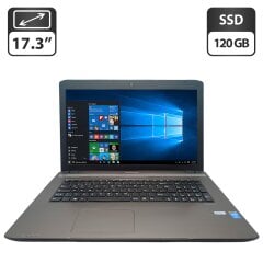 Ноутбук Medion Akoya E7227 / 17.3" (1600x900) TN / Intel Core i5-4210M (2 (4) ядра по 2.6 - 3.2 GHz) / 8 GB DDR3 / 120 GB SSD / Intel HD Graphics / WebCam / DVD-ROM / АКБ не дтримає