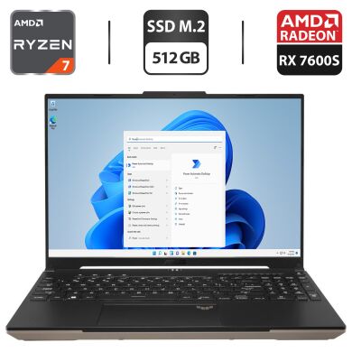 Новый игровой ноутбук Asus TUF Gaming A16 Advantage Edition / 16" (1920x1080) IPS / AMD Ryzen 7 7735HS (8 (16) ядер по 3.2 - 4.75 GHz) / 16 GB DDR5 / 512 GB SSD M.2 / AMD Radeon RX 7600S, 8 GB GDDR6, 128-bit / WebCam / HDMI / Windows 11 Home Новый игровой ноутбук Asus TUF Gaming A16 Advantage Edition / 16" (1920x1080) IPS / AMD Ryzen 7 7735HS (8 (16) ядер по 3.2 - 4.75 GHz) / 16 GB DDR5 / 512 GB SSD M.2 / AMD Radeon RX 7600S, 8 GB GDDR6, 128-bit / WebCam / HDMI / Windows 11 Home