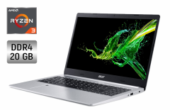 Ультрабук Acer Aspire 5 / 15.6" (1920x1080) IPS / AMD Ryzen 3 4300U (4 ядра по 2.7 - 3.7 GHz) / 20 GB DDR4 / 256 GB SSD / AMD Radeon RX Vega 5 / WebCam + Беспроводная мышка