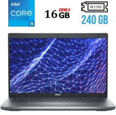Ультрабук Dell Latitude 5430 / 14" (1920x1080) IPS / Intel Core i5-1245U (10 (12) ядер по 1.6 - 4.4 GHz) / 16 GB DDR4 / 240 GB SSD M.2 / Intel Iris Xe Graphics / WebCam / USB 3.2 / HDMI / Windows 10 ліцензія