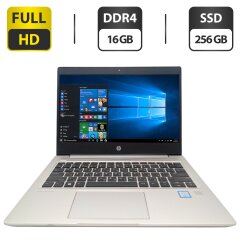 Ультрабук HP ProBook 430 G6 / 13.3" (1920x1080) IPS / Intel Core i5-8265U (4 (8) ядра по 1.6 - 3.9 GHz) / 16 GB DDR4 / 256 GB SSD / Intel UHD Graphics 620 / Fingerprint / WebCam