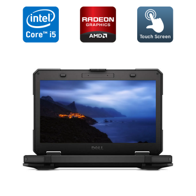 Защищенный ноутбук Dell Latitude 14 Rugged 5414 / 14" (1920x1080) IPS Touch / Intel Core i5-6300U (2 (4) ядра по 2.4 - 3.0 GHz) / 8 GB DDR4 / 512 GB SSD / AMD Radeon R7 M360, 2 GB DDR3, 64-bit / Fingerprint / Windows 10