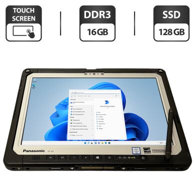 Захищений планшет Б-клас Panasonic Toughbook CF-33 / 12" (2160x1440) IPS Touch / Intel Core i5-7300U (2 (4) ядра по 2.6 - 3.5 GHz) / 16 GB DDR3 / 128 GB SSD / Intel HD Graphics 620 / WebCam / Стилус / Два АКБ / Без клавіатури
