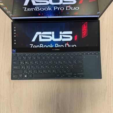 Игровой ноутбук Asus ZenBook Pro Duo UX582HS / 15.6" (3840x2160) OLED / Intel Core i9-11900H (8 (16) ядер по 2.1 - 4.9 GHz) / 32 GB DDR4 / 1000 GB SSD NVMe / nVidia GeForce RTX 3080, 8 GB GDDR6, 256-bit / WebCam