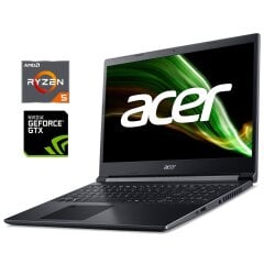Игровой ноутбук Б-класс Acer Aspire 7 A715-41G / 15.6" (1920x1080) IPS / AMD Ryzen 5 3550H (4 (8) ядра по 2.1 - 3.7 GHz) / 16 GB DDR4 / 512 GB SSD NVMe / nVidia GeForce GTX 1650, 4 GB GDDR6, 128-bit / WebCam