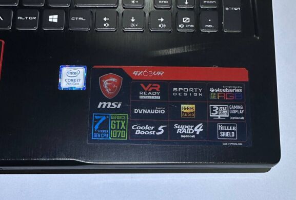 Ігровий ноутбук MSI Raider GE63VR / 15.6" (1920x1080) IPS / Intel Core i7-7700HQ (4 (8) ядра по 2.8 - 3.8 GHz) / 32 GB DDR4 / 1000 GB SSD / nVidia GeForce GTX 1070, 8 GB GDDR5, 256-bit / WebCam Ігровий ноутбук MSI Raider GE63VR / 15.6" (1920x1080) IPS / Intel Core i7-7700HQ (4 (8) ядра по 2.8 - 3.8 GHz) / 32 GB DDR4 / 1000 GB SSD / nVidia GeForce GTX 1070, 8 GB GDDR5, 256-bit / WebCam