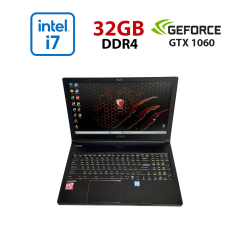 Игровой ноутбук MSI MegaBook GS63 Stealth 8RE / 15.6" (1920x1080) IPS / Intel Core i7-8750H (6 (12) ядер по 2.2 - 4.1 GHz) / 32 GB DDR4 / 512 GB SSD / nVidia GeForce GTX 1060, 6 GB GDDR5, 192-bit / WebCam