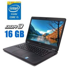 Ноутбук Dell Latitude E5450 / 14" (1366x768) TN / Intel Core i5-5200U (2 (4) ядра по 2.2 - 2.7 GHz) / 16 GB DDR3 / 500 GB SSD / Intel HD Graphics 5500 / WebCam