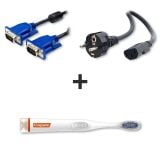 Кабелі VGA та живлення + Розумна інтерактивна зубна щітка Colgate Connect M1/Bluetooth