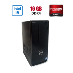 Ігровий ПК Dell Inspirion 3668 Tower / Intel Core i5-7600 (4 ядра по 3.5 - 4.1 GHz) / 16 GB DDR4 / 256 GB SSD / AMD Radeon Pro WX 4100, 4 GB GDDR5, 128-bit / Wi-Fi+Bluetooth / DVD / Win 10 Home Lic