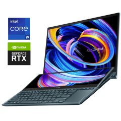 Игровой ноутбук Asus ZenBook Pro Duo UX582HS / 15.6" (3840x2160) OLED / Intel Core i9-11900H (8 (16) ядер по 2.1 - 4.9 GHz) / 32 GB DDR4 / 1000 GB SSD NVMe / nVidia GeForce RTX 3080, 8 GB GDDR6, 256-bit / WebCam