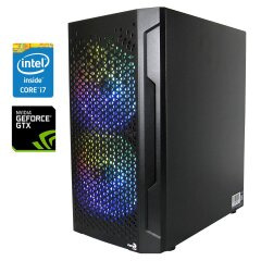 Ігровий ПК AeroCool Trinity Mini RGB Tower / Intel Core i7-2600 (4 (8) ядра по 3.4 - 3.8 GHz) / 16 GB DDR3 / 480 GB SSD / nVidia GeForce GTX 960, 4 GB GDDR5, 128-bit / 500W / Win 10 Pro + Кабель живлення