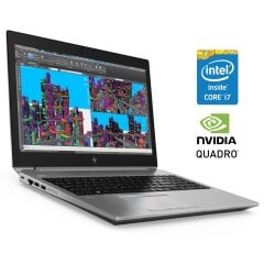 Мобільна робоча станція HP ZBook 15 G5 / 15.6" (1920x1080) IPS / Intel Core i7-8850H (6 (12) ядра по 2.6 - 4.3 GHz) / 16 GB DDR4 / 512 GB SSD M.2 / nVidia Quadro P1000, 4 GB GDDR5, 128-bit / WebCam / Win 11 Pro