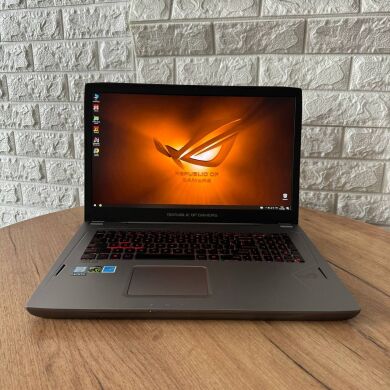 Ігровий ноутбук Asus ROG Strix GL702VS / 17.3" (1920x1080) IPS / Intel Core i7-7700HQ (4 (8) ядра по 2.8 - 3.8 GHz) / 12 GB DDR4 / 256 GB SSD M.2 + 1000 GB HDD / nVidia GeForce GTX 1070, 8 GB GDDR5, 256-bit / WebCam Ігровий ноутбук Asus ROG Strix GL702VS / 17.3" (1920x1080) IPS / Intel Core i7-7700HQ (4 (8) ядра по 2.8 - 3.8 GHz) / 12 GB DDR4 / 256 GB SSD M.2 + 1000 GB HDD / nVidia GeForce GTX 1070, 8 GB GDDR5, 256-bit / WebCam