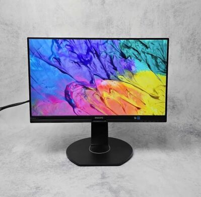 Монитор Philips 241B7QGJEB/00 / 24" (1920x1080) IPS / 1x HDMI, 1x DisplayPort, 1x DVI, 1x VGA, 4x USB 3.0, 2x Audio / 2x 2.0W / VESA 100x100 / Pivot