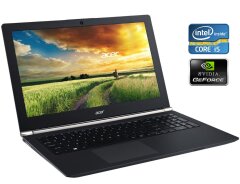 Игровой ноутбук Acer Aspire VN7-571F / 15.6" (1920x1080) IPS / Intel Core i5-5200U (2 (4) ядра по 2.2 - 2.7 GHz) / 8 GB DDR3 / 128 GB SSD + 1000 GB HDD / nVidia GeForce 840M, 2 GB DDR3, 64-bit / WebCam / DVD-RW / Win 10