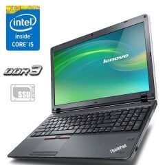 Ноутбук Lenovo ThinkPad Edge E520 / 15.6" (1366x768) TN / Intel Core i5-2410M (2 (4) ядра по 2.3 - 2.9 GHz) / 4 GB DDR3 / 120 GB SSD / AMD Radeon HD 6630M, 2 GB DDR3, 128-bit / WebCam / DVD-ROM / Windows 10 / Без АКБ