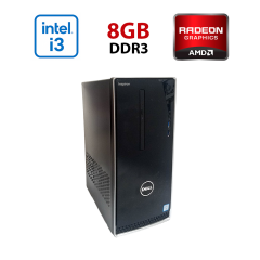 Игровой ПК Dell Inspirion 3650 / Intel Core i3-6100 (2 (4) ядра по 3.7 GHz) / 8 GB DDR3 / 256 GB SSD / AMD FirePro W5000, 2 GB GDDR5, 256-bit / Wi-Fi+Bluetooth / DVD / Win 10 Home Lic