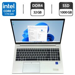 Ультрабук HP EliteBook 850 G8 / 15.6" (1920x1080) IPS / Intel Core i7-1185G7 (4 (8) ядра по 3.0 - 4.8 GHz) / 32 GB DDR4 / 1000 GB SSD M.2 / Intel Iris Xe Graphics / WebCam / Fingerprint / Windows 11 Pro