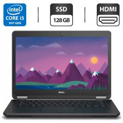 Ультрабук Б-клас Dell Latitude E7450 / 14" (1366x768) TN / Intel Core i5-5300U (2 (4) ядра по 2.3 - 2.9 GHz) / 4&nbsp;GB DDR3 / 128 GB SSD / Intel HD Graphics 5500 / WebCam / HDMI