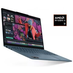 Новий ультрабук Lenovo Yoga Slim 7 14AKP10 / 14" (1920x1200) OLED / AMD Ryzen Ai 7 350 (8 (16) ядра по 2.0 - 5.0 GHz) / 32 GB DDR5 / 1000 GB SSD / AMD Radeon 860M Graphics / WebCam / Win 11 Home