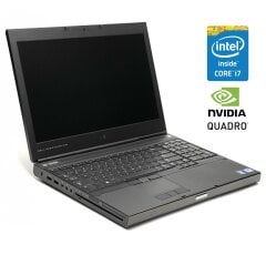 Мобільна робоча станція Б-клас Dell Precision M4700 / 15.6" (1920x1080) TN / Intel Core i7-3740QM (4 (8) ядра по 2.7 - 3.7 GHz) / 16 GB DDR3 / 256 GB SSD / nVidia Quadro K1100M, 2 GB GDDR5, 128-bit / WebCam / DVD-RW