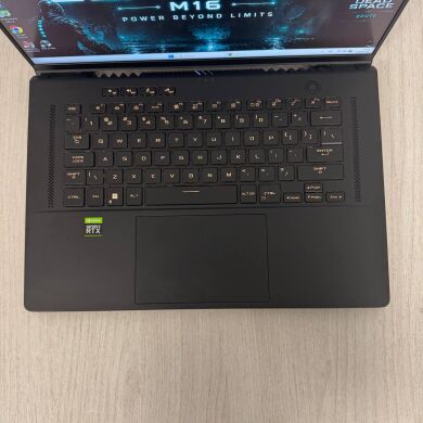 Игровой ноутбук Б-класс Asus ROG Zephyrus M16 GU603ZW / 16" (2560x1600) IPS / Intel Core i9-12900H (14 (20) ядер по 3.8 - 5.0 GHz) / 16 GB DDR5 / 512 GB SSD / nVidia GeForce RTX 3070 Ti, 8 GB GDDR6X, 256-bit / WebCam