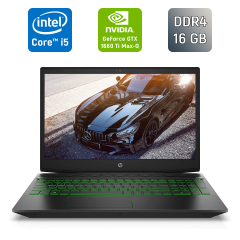 Ігровий ноутбук Б-клас HP Pavilion Gaming 16-a0032dx / 16" (1920x1080) IPS / Intel Core i5-10300H (4 (8) ядра по 2.5 - 4.5 GHz) / 16 GB DDR4 / 512 GB SSD / nVidia GeForce GTX 1660 Ti Max-Q, 6 GB GDDR6, 192-bit / WebCam / HDMI