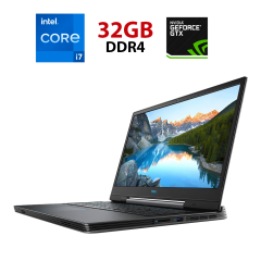 Ігровий ноутбук Dell Inspiron G7 7790 / 17.3" (1920x1080) IPS / Intel Core i7-9750H (6 (12) ядра по 2.6 - 4.5 GHz) / 32 GB DDR4 / 512 GB SSD / nVidia GeForce RTX 2060, 6 GB GDDR6, 192-bit / WebCam / HDMI