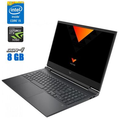Игровой ноутбук HP Victus 16 / 16.1" (1920x1080) IPS / Intel Core i5-11400H (6 (12) ядер по 2.2 - 4.5 GHz) / 16 GB DDR4 / 240 GB SSD M.2 / nVidia GeForce RTX 3050, 4 GB GDDR6, 128-bit / WebCam 