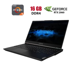 Игровой ноутбук Lenovo Legion 5 15ARH05H / 15.6" (1920x1080) IPS / AMD Ryzen 5 4600H (6 (12) ядер по 3.0 - 4.0 GHz) / 16 GB DDR4 / 512 GB SSD / nVidia GeForce RTX 2060, 6 GB GDDR6, 192-bit / WebCam