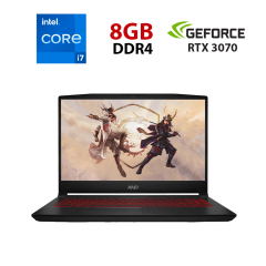 Ігровий ноутбук MSI Katana GF66 12UG-285NEU / 15.6" (1920x1080) IPS / Intel Core i7-12700H (14 (20) ядер по 3.5 - 4.7 GHz) / 8 GB DDR4 / 240 GB SSD / nVidia GeForce RTX 3070, 8 GB GDDR6, 256-bit / WebCam