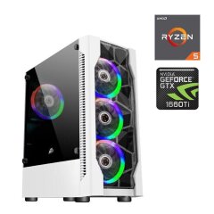 Игровой ПК 1stPlayer D4 Tower / AMD Ryzen 5 5500 (6 (12) ядер по 3.6 - 4.2 GHz) / 16 GB DDR4 / 512 GB SSD / nVidia GeForce GTX 1660 Ti, 6 GB GDDR6, 192-bit
