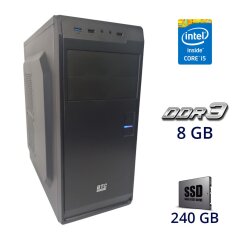 ПК BTC A405 Tower NEW / Intel Core i5-3470 (4 ядра по 3.2 - 3.6 GHz) / 8 GB DDR3 / 240 GB SSD Kingston new / AMD Radeon R5 240 1 GB