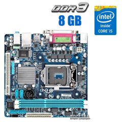 Комплект: материнская плата Gigabyte GA-H61N-D2V / LGA1155 / Intel Core i5-2300 (4 ядра по 2.8 - 3.1 GHz) / 8 GB DDR3 / Intel HD Graphics 2000 + Кулер