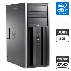 Компьютер HP Compaq Elite 8300 Tower / Intel Core i7-3770 (4 (8) ядра по 3.4 - 3.9 GHz) / 8 GB DDR3 / 500 GB HDD / Intel HD Graphics 4000 / DVD-ROM