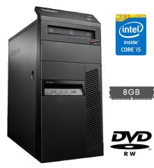 Комп'ютер Lenovo ThinkCentre M93p Tower / Intel Core i5-4590 (4 ядра по 3.3 - 3.7 GHz) / 8 GB DDR3 / no HDD / Intel HD Graphics 4600 / 280W / DVD-RW / DisplayPort