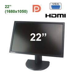 Lenovo ThinkVision T2254pC / 22" (1680x1050) TN LED / VGA, HDMI, DP