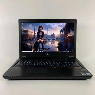 Мобільна робоча станція Б-клас Fujitsu Celsius H780 / 15.6" (1920x1080) IPS / Intel Core i7-8750H (6 (12) ядер по 2.2 - 4.1 GHz) / 16 GB DDR4 / 512 GB SSD / nVidia Quadro P600, 4 GB GDDR5, 128-bit / HDMI / VGA / USB Type-C / WebCam